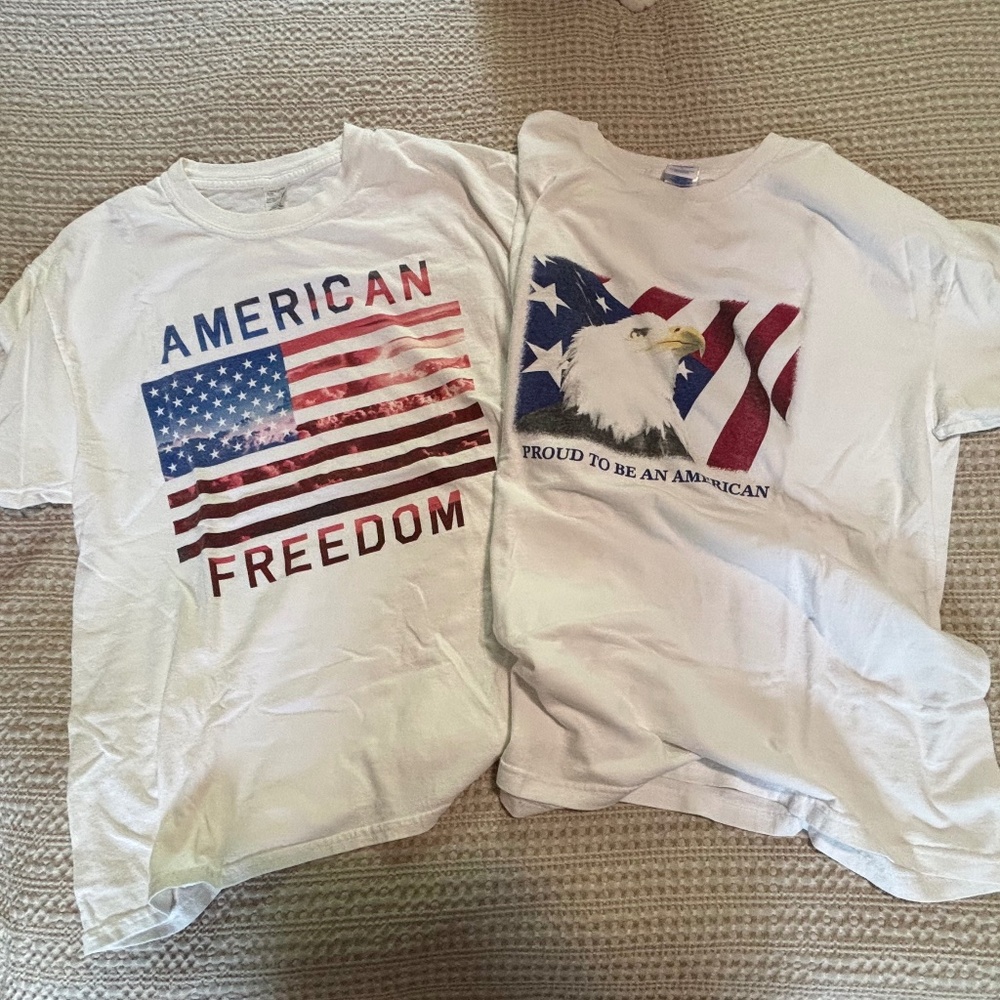 Lot of 2 Patriotic American T-shirts